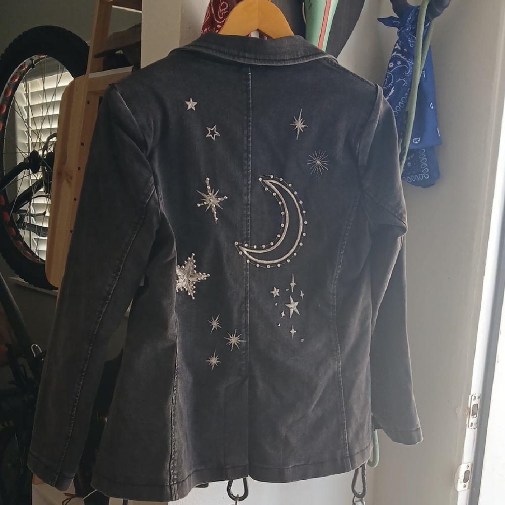 DRIFTWOOD Celestial Embroidered Denim Jacket